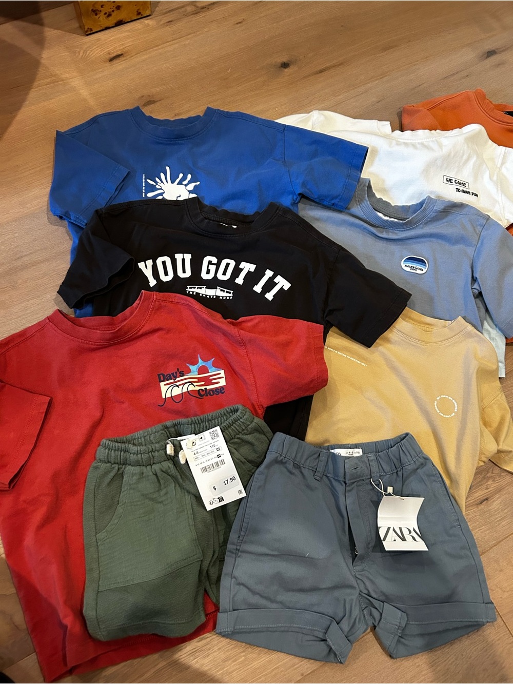 Zara Boys Cotton T-Shirt/Shorts Bundle